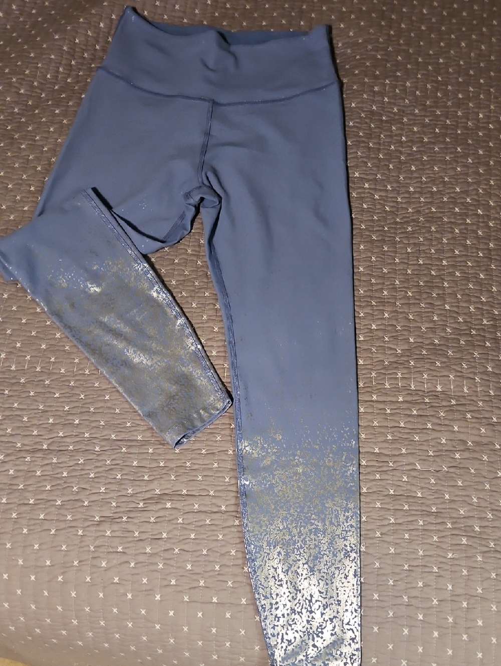 Beyond Yoga Blue And Silver Leggings Size XL